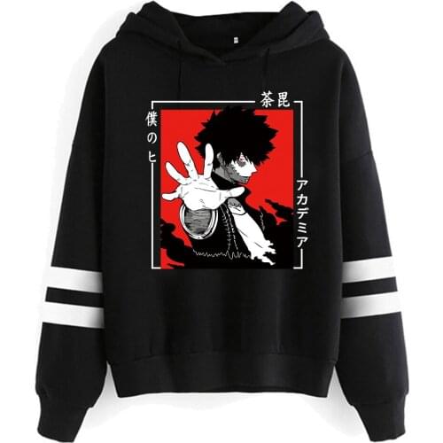 Dabi Boku No My Hero Academia Hoodie Unisex Men Sweatshirt Anime Hoodie Striped Hooded Sweatshirt Pullover Harajuku Tops