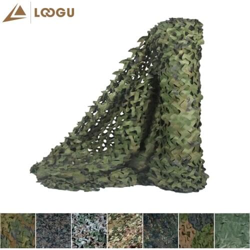 LOOGU E 5M*1.5M Military Camouflage Netting Car Tent Woodland Camo Nets Without Edge Binding And Mesh For Hunting Camping