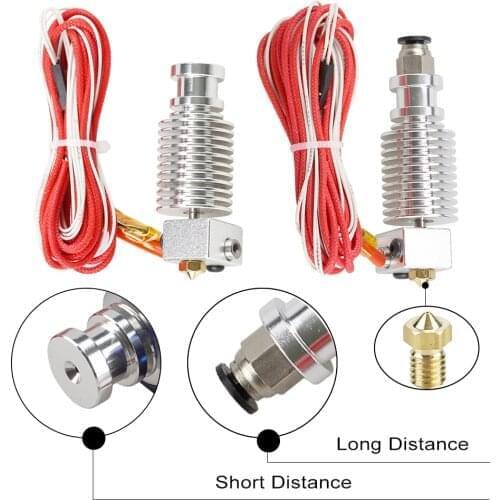 1Set E3D V6 3D Print J-head hotend for 1.75/3mm Direct Filament Wade Extruder 0.2/0.3/0.4/0.5mm Nozzle Long / Short distance
