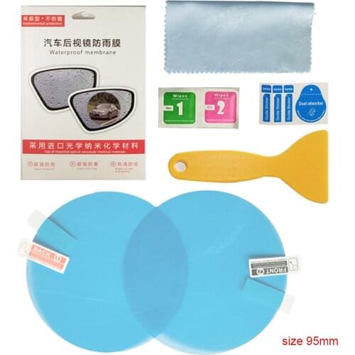 1 Pair Car Rearview Mirror Window Clear Film Anti Fog Anti-glare Rainproof Protective Film Car Sticker