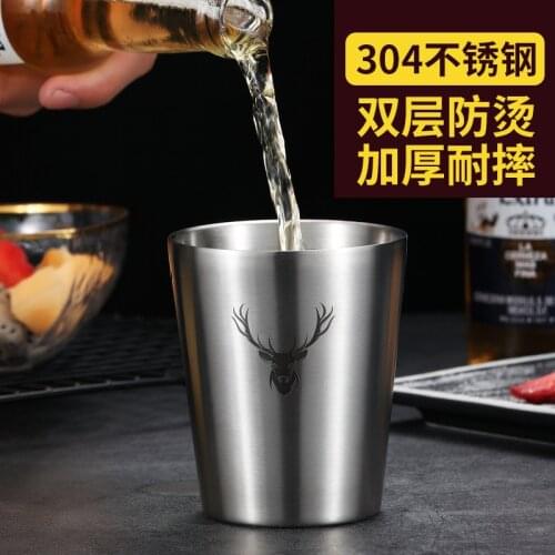 1 Pcs Northern Europe Ins Industry Style 304 Stainless Steel Spray Paint Beer Cup Cold Water Drinks Cup Household Gargle Cup