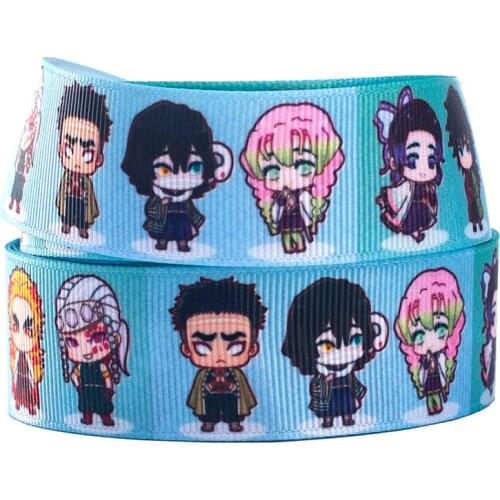 10yards different sizes cute cartoon ribbon pattern printed grosgrain ribbon