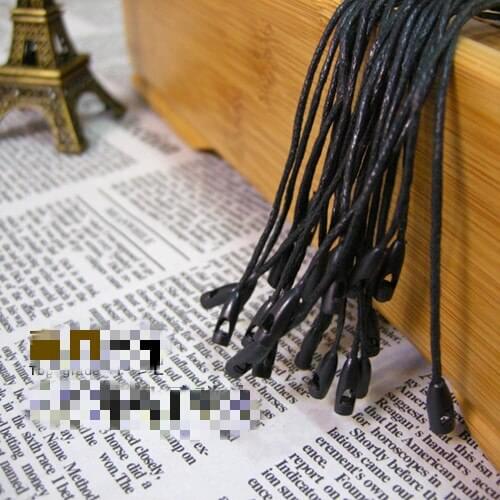 1000 PCS High-grade clothing wire black wax rope hang tag thread/clothing string buckle