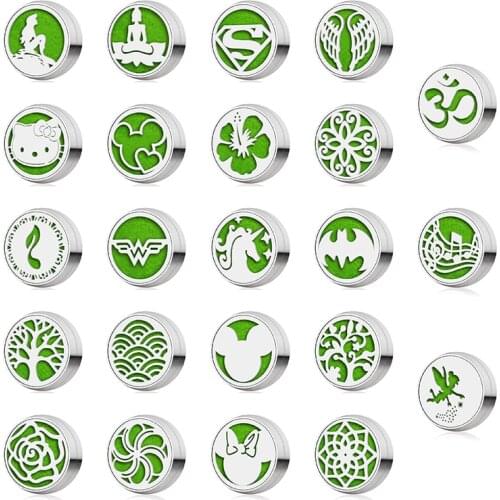 12mm Stainless Steel Diffuser Locket For Masks Magnetic Buckle Brooch DM115-337-12MM