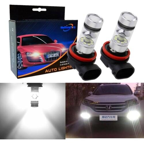 2pcs H11 H8 LED Fog Light Bulbs 9005 HB3 HB4 9006 Car Running Lights Auto Driving Lamp 12V 24V 6000K White