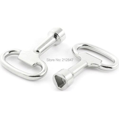 2 Pcs Panel Lock Electric Cabinet 9x8mm Triangle Socket Spanner Utility Key