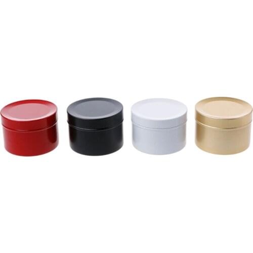 50ml Mini Tin Tea Storage Box Round Metal Case Wedding Favor Organizer Container