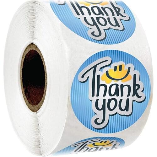 500pcs/1roll Thank You Stickers for My Small Business For Your Order Stationery Kawaii Cute Thank You Sticker Aesthetic for Kid