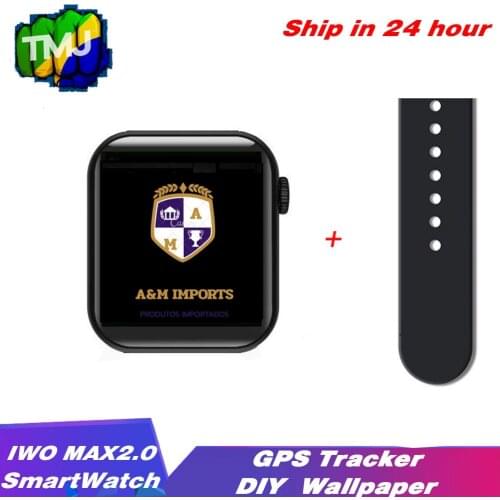 A&M IMPORTS IWO MAX2.0 Smartwatch DIY Watch Face Bluetooth Call Smart Watch GPS Tracker Sport Band For Android IOS PK IWO 12 W26
