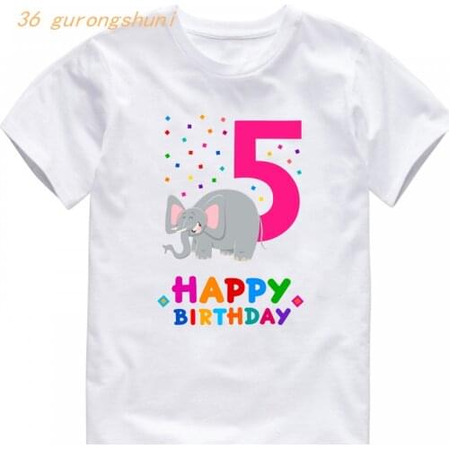 Children Tops for Girls Clothes Childrens Clothing 4 To 5 Years Birthday 5th Kids T Shirt for Boys T Shirts Kid Girl T-shirts