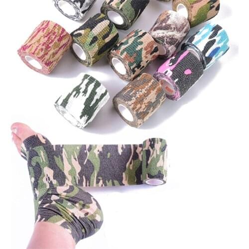 4.5m Hunt Disguise Elastoplast Camouflage Elastic Wrap Tape Self Adhesive Sports Protector Ankle Knee Finger Arm Bandage
