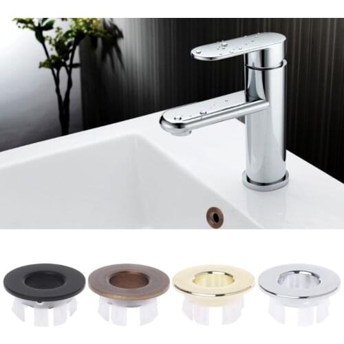 Bathroom Basin Sink Overflow Cover Six-foot Round Insert Ring Hole Cap Sanitary Hand Washing/Pedestal Washbasin Accessories
