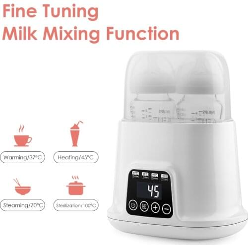 Multifunction Protable Milk Bottle Warmer Baby Thaw Hot Milk Double Bottle Serilizer Bottle LED Display Constant Temperature