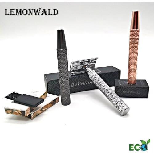 LEMONWALD Men Razors Handle, Safety Razor Handle, Zinc Alloy Handle , 26g