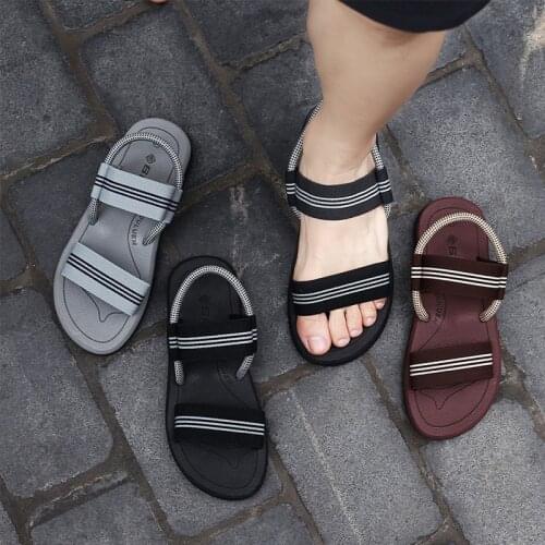 Mens Summer Sandals Outdoor Non-slip Beach Slippers Soft Sole Flip Flops Casual Couple Slides Shoes for Men Sandalias Hombre