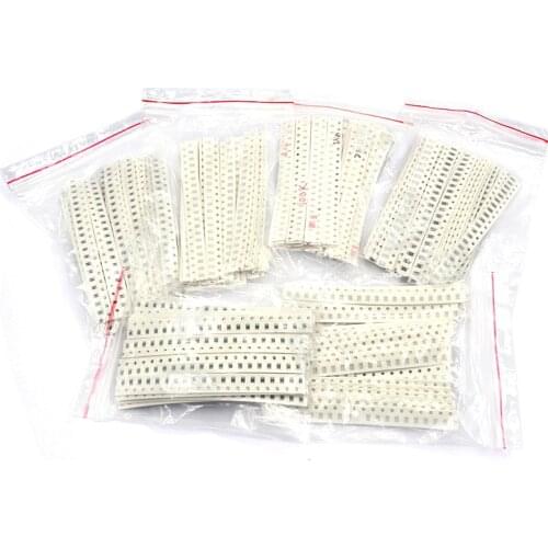 720pcs/Lot SMD Capacitor kit 32 value,1PF-10UF 1206 0805 0603 capacitance assortment Set 220NF 330NF 470NF 1UF 2.2UF 4.7UF 10UF