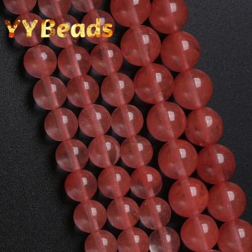 Natural Watermelon Red Tourmaline Stone Beads 4 6 8 10 12mm Round Loose Charm Beads For Jewelry Making DIY Bracelets Necklaces