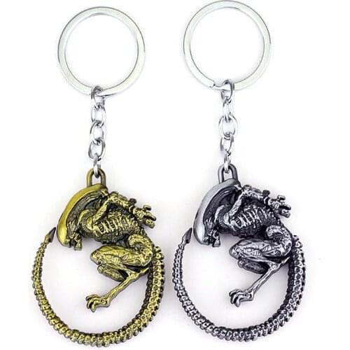 Sci-Fi Movie AVP: Alien Predator Alien Alloy Key Chains Keychain Keyfob Keyring Key Chain Accessories