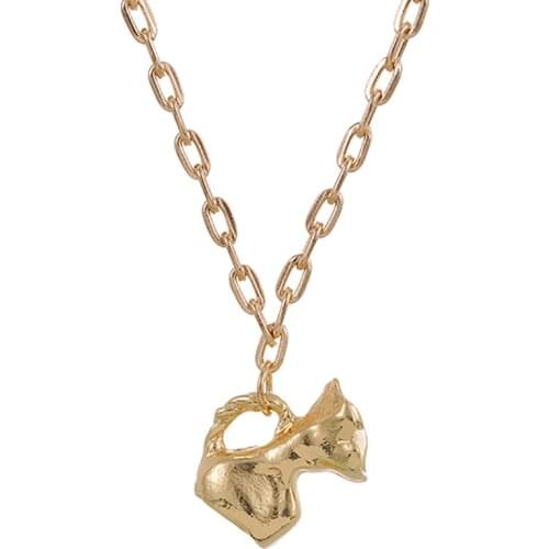 ZHINI New Simple Water Bottle Pendant Choker Necklaces for Women Fashion Vintage Gold Chain Statement Necklace Wedding Jewelry