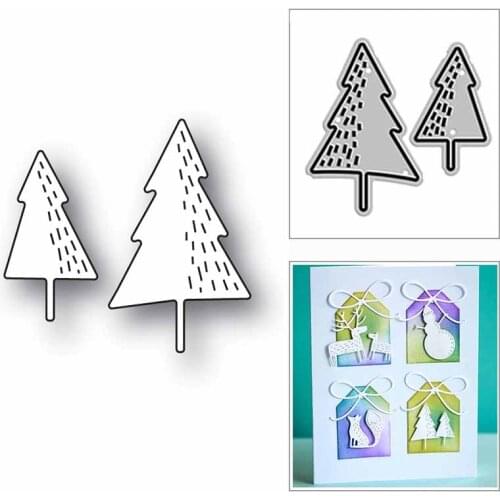 New Christmas Pine Tree Ornament 2020 Metal Cutting Dies for DIY Scrapbooking and Card Making Decor Embossing Craft No Stamps