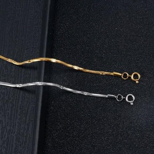 Basic Punk Stainless Steel Necklace for Women Gold Silver Color Fashion Link Chain Chokers Vintage Necklaces Jewelry Gift