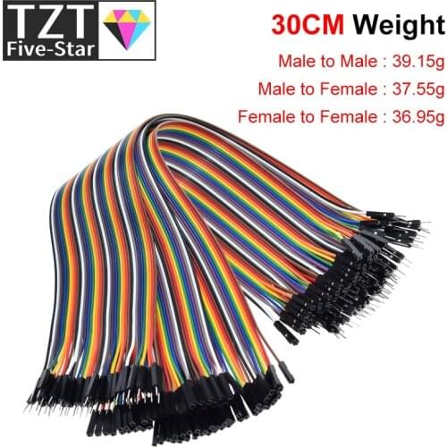 TZT Dupont line 120pcs 30cm male to male + male to female and female to female jumper wire Dupont cable for Arduino