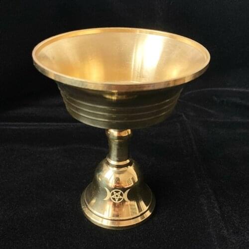 Moon Candlestick for Candle Ritual Cup Altar Goblet Ceremony Divination Astrological Tool Candle Holder Witchcraft Prop Supplies