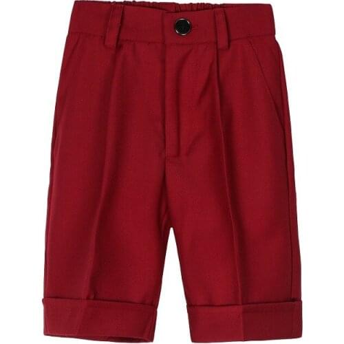 Short For Boys Summer White Formal Shorts School Kids Wedding Party Performance Clothing Teenager Gentleman Photograph Costume