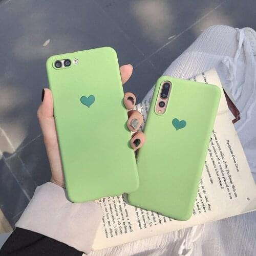 Smartphone Case for Iphone 12 Pro Max 11 XR XS Mini 6 7 8 Plus Silicone Cell Phone Cases Plain Small Love Heart Lens Protection