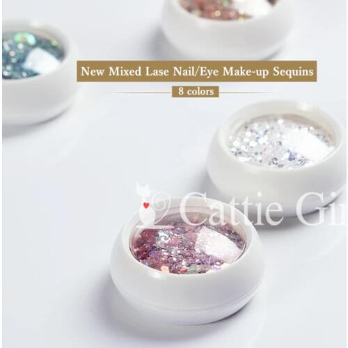 2g Mixed Laser Nail Glitters Sequins Chameleon DIY Holographic Eye Make-up Flakies Colorful Nail Art Sequins