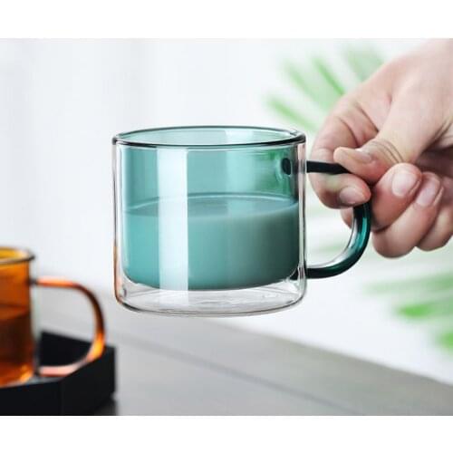 High Borosilicate Glass Double Heat-resistant Glass Cup Beer Coffee Cup Beer Mug Tea Whiskey Glass Cups Drinkware