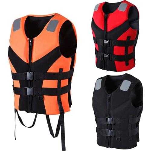 Adults Life Vest Jacket Neoprene Safety Swimsuit Buoyancy Swimwear for Women Men