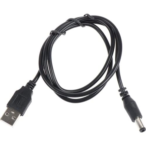1pc USB 5V Charger power Cable to DC 5.5 mm plug jack USB Power Cable For MP3/MP4 Player