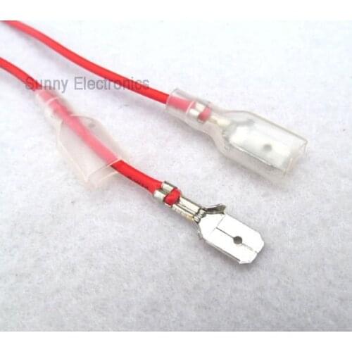 1000,4.8mm Insulated Male Terminal Crimp Spade Connector with 15cm Wire Can be customized