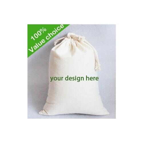 1000PCS/Lot W30*H40CM Custom Made Cotton Drawstring Gift bags Small Dust Bag Packaging Bags For Storage With One color Logo
