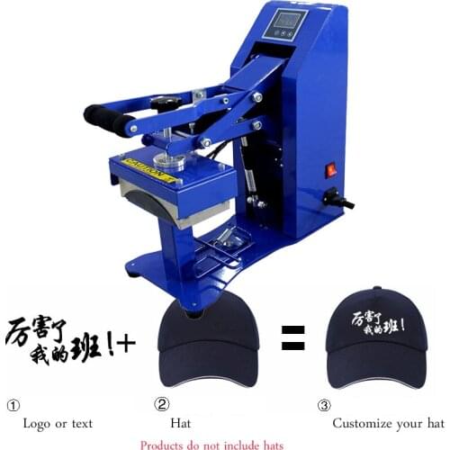 CP2815S 110V/220V magnetic semi-automatic cap machine new simple LCD control table thermal transfer cap machine