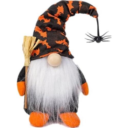 Halloween Home Deco Faceless Doll Halloween Desktop Ornaments Props Doll With Spider Dwarf Spirit Kids Gift