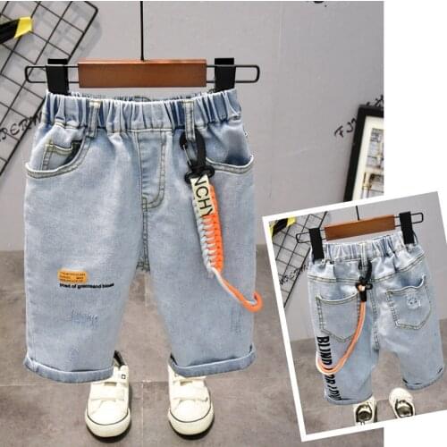 2021 Boys Denim Shorts Baby Boy Knee Length Pants 2-7 Years Kids Summer Casual Jeans Childrens Cowboy Short Pants