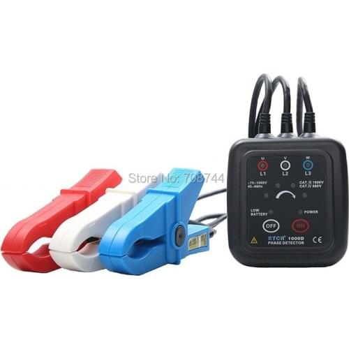 ETCR1000D 3 Phase Large Caliber Non-contact Phase Sequence Detection Phase Detector Meter