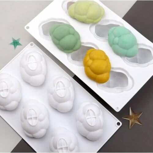 Food Grade Silicone Mold 6 Bubble Clouds Handmade Cake Mold DIY Sandwich Bread Mold