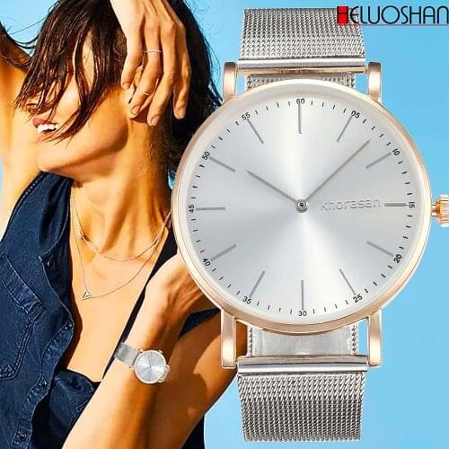 HELUOSHAN Womens Silver Watch