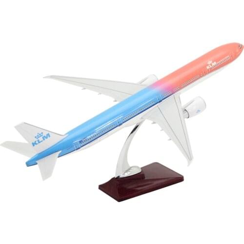 47CM Airplane Plane Model Toy 777 B777 KLM Royal Dutch Airlines Model Diecast Resin Plane For Collection