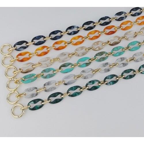 Fashion Acrylic Women Shoulder Bag Strap Handles for handbag Replacement Bag Parts Detachable Purse Chain Ornament Accessories