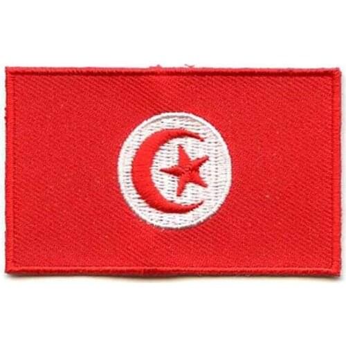 Tunisia Embroidery Patch Embroidery Heat Transfer Patches Twill with Flat Broder and Iron On Backing Custom Design & MOQ50pcs