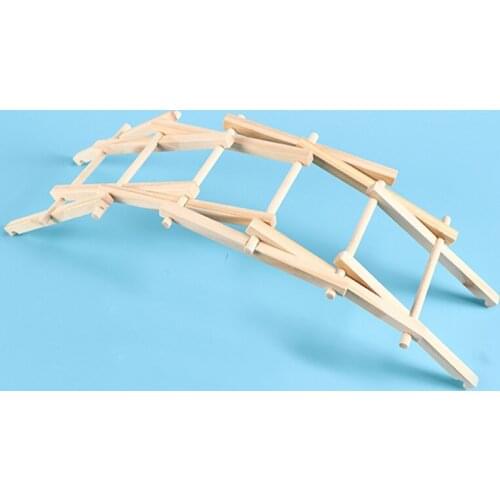 2020 New Bridge Path Finders Wood Construction Model Kits Nature Color Infant Kids Fun Wooden Building Blocks Toy