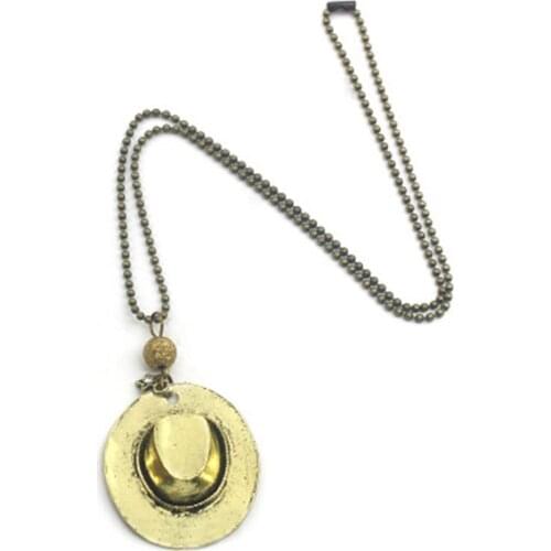 New Cosplay Anime One Piece Portgas D Ace Hat Pendant Necklace With Star Vintage Bronze Luffy Choker Necklace Men Jewelry Gifts