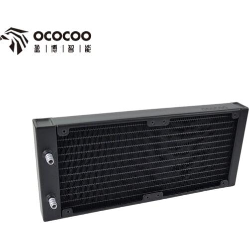 OCOCOO 240D-753 120mm Water Cooler Radiator Double Water Cooled Dissipation for PC Computer Water Cooling Aluminum Radiator