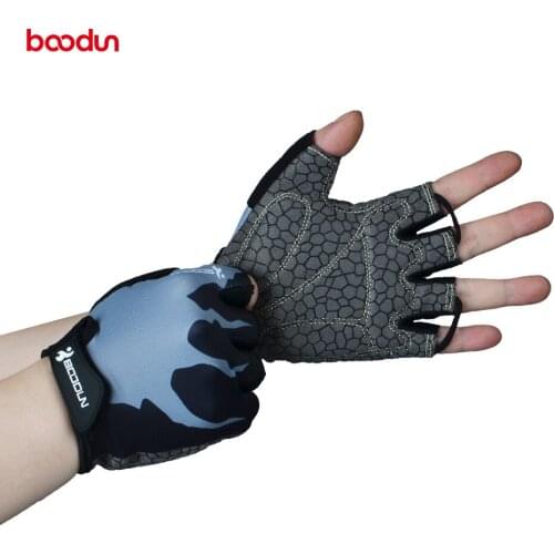 Boodun Shockproof Half Finger Summer Anti-Slip Breathable Road Gloves Cyling ​Fitness Sport Gloves short finger Men Women