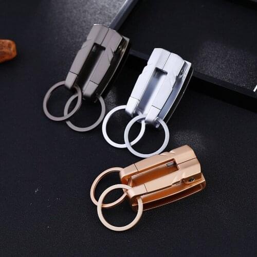 Waist hanging keychain key ring through belt high quality car key chain key holder sleutelhanger chaveiro llaveros hombre