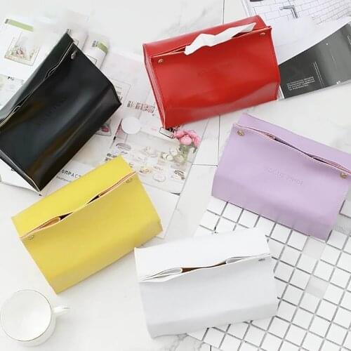 Clearance Leather Tissue Box Toilet Pumping box Home Living Room Decoration Bedroom Kitchen Desktop Nordic Storage Box Wholesale